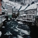 Ville allemande sous la neige