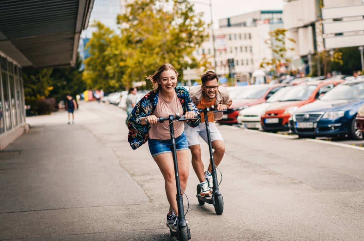 Trottinette électrique endommagée