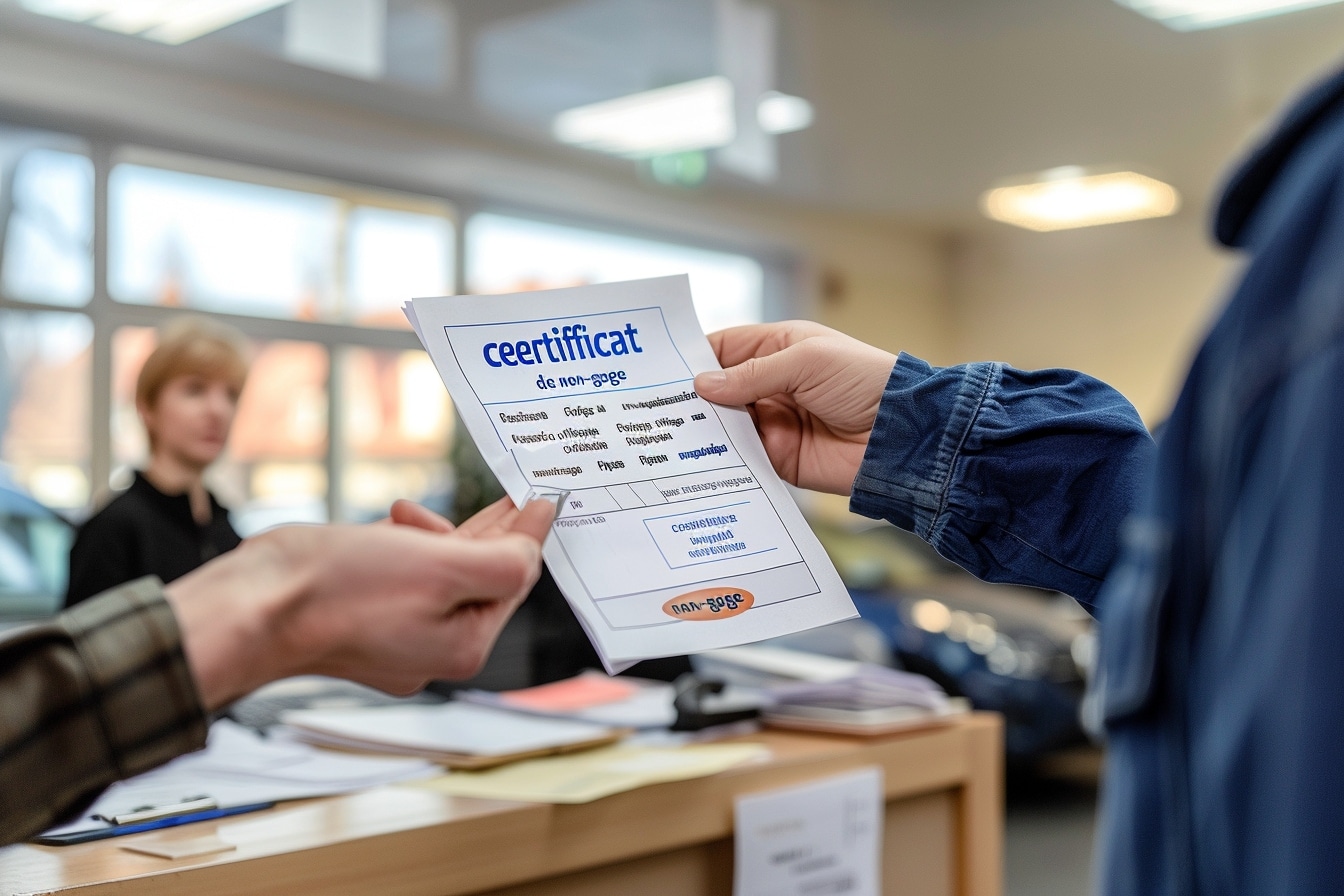 procédure obtenu certificat non-gage allemand