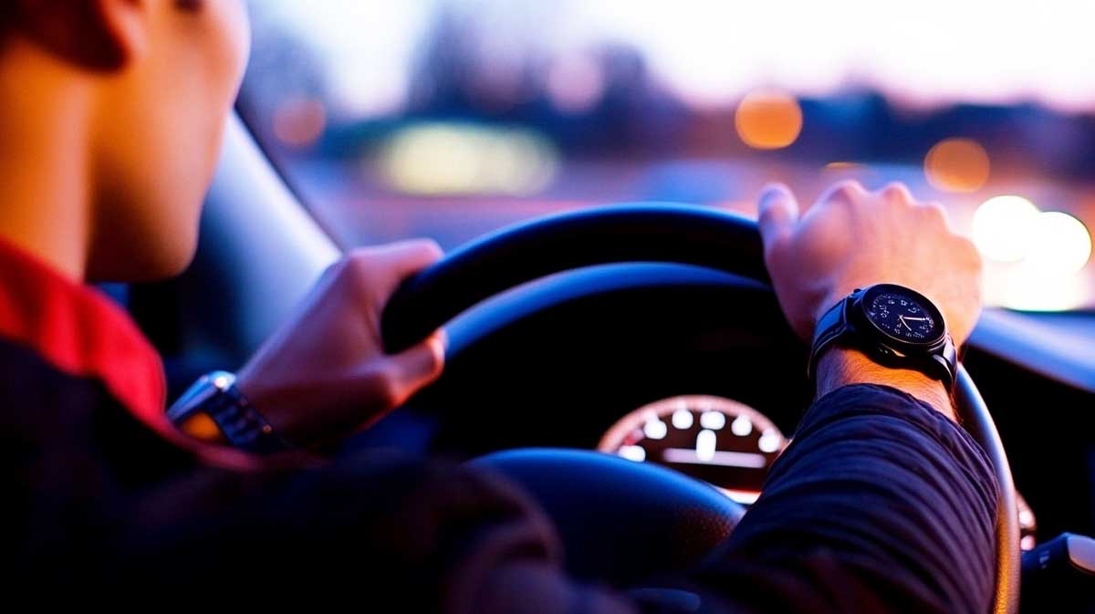 Un automobiliste allant u travail