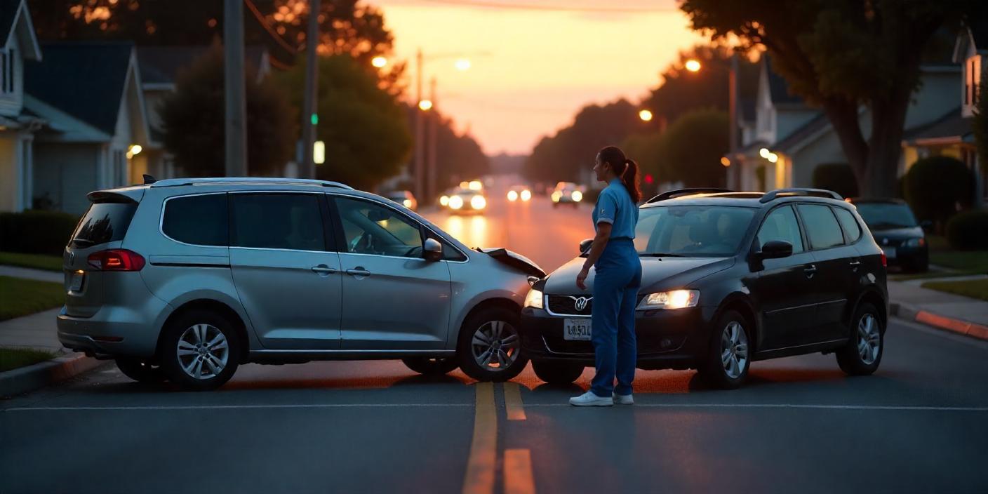Un accident entre deux voitures