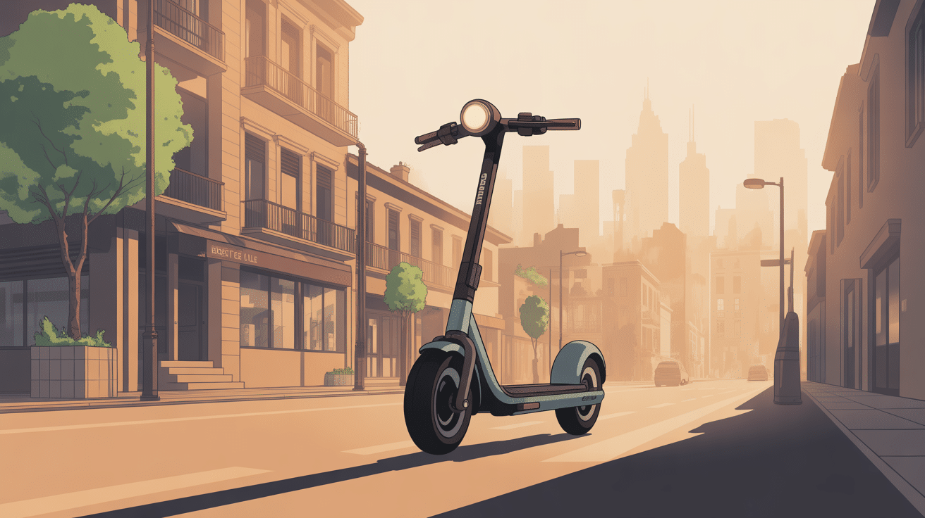 Scooter electrique urbain design moderne ville