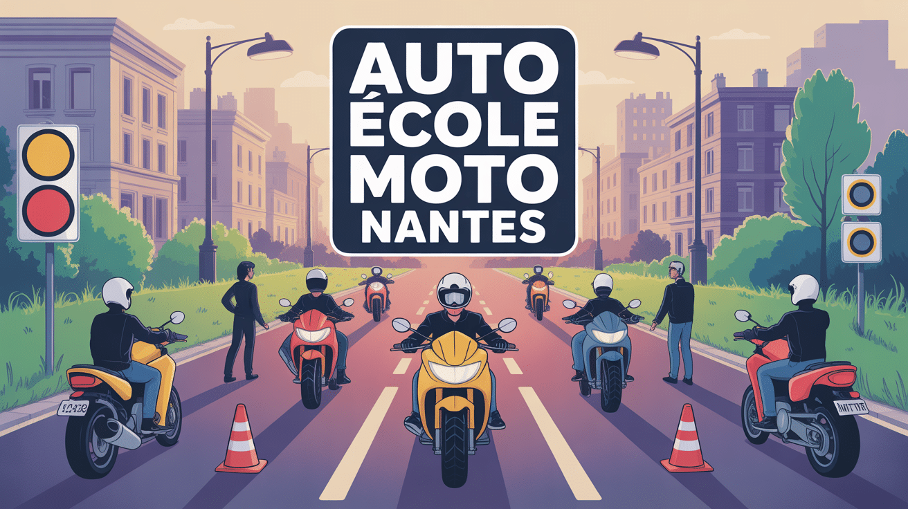 illustration auto ecole moto nantes scene collective
