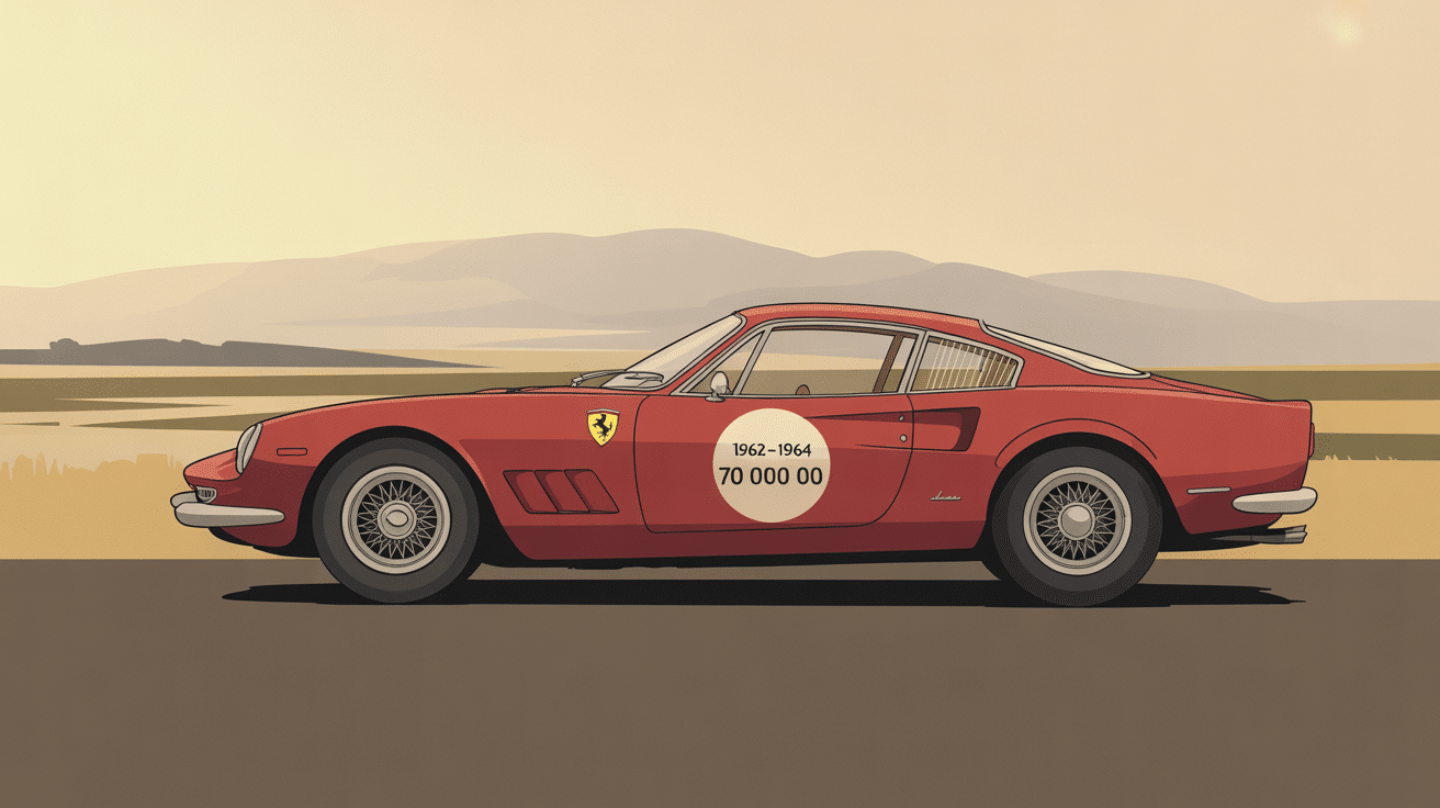 Ferrari 250 GTO rouge vintage 70 millions dollars