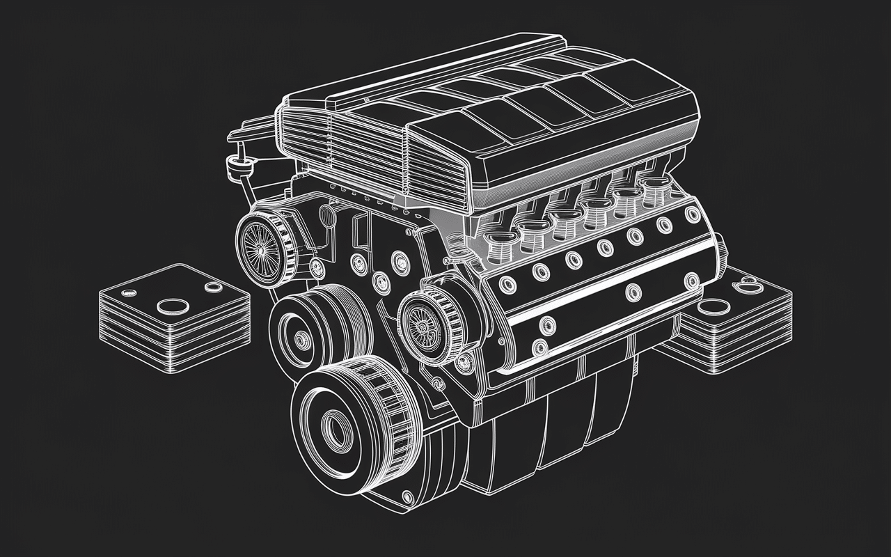 Schema moteur Audi 3.0 TDI V6 technique