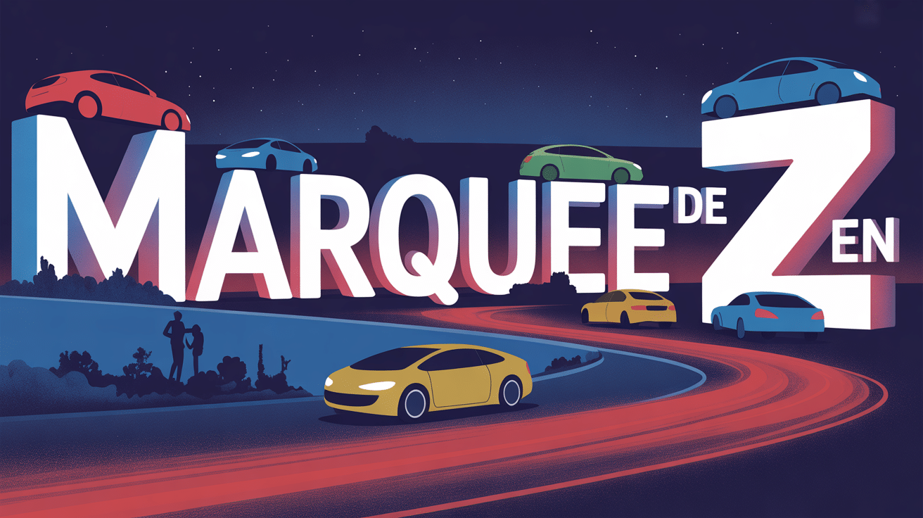 route sinueuse nuit voitures marques en z