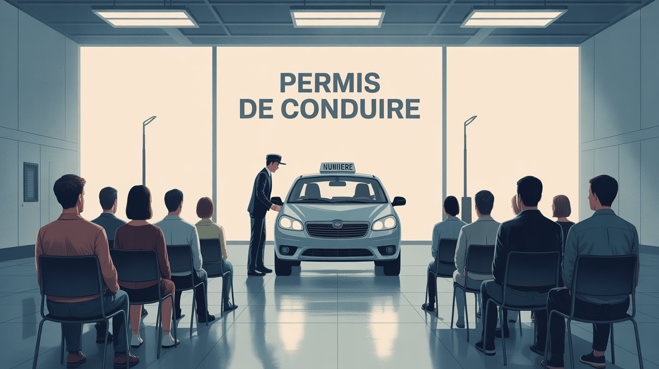 salle examen permis de conduire inspecteur et candidat