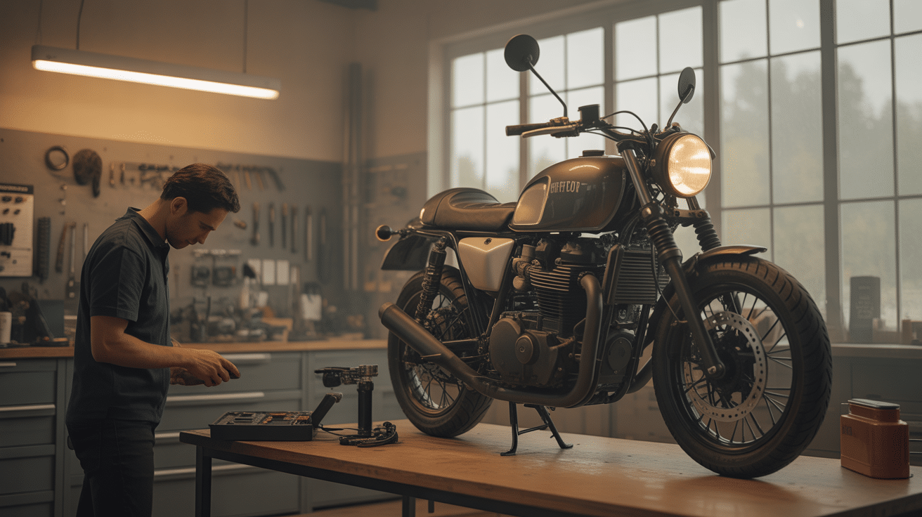 Déroulement bridage moto A2 en atelier