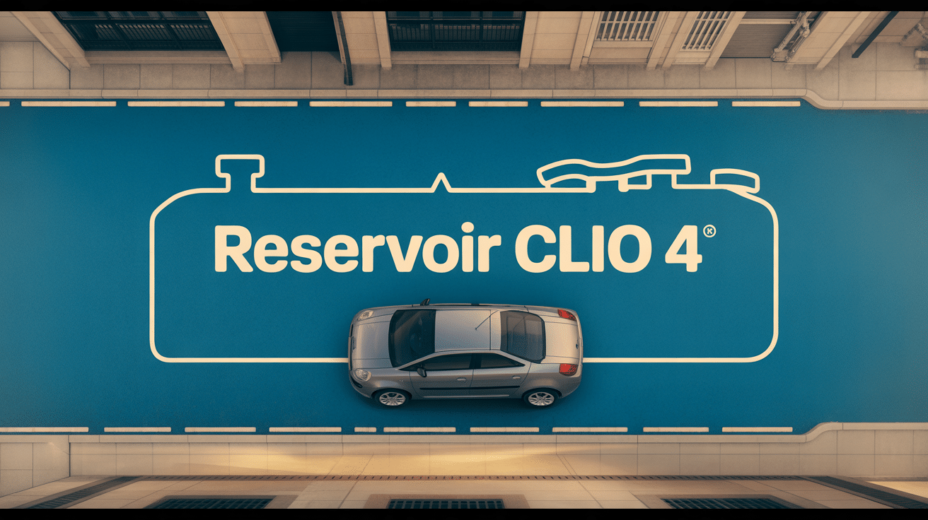 reservoir Clio 4 capacite visuelle depuis dessus