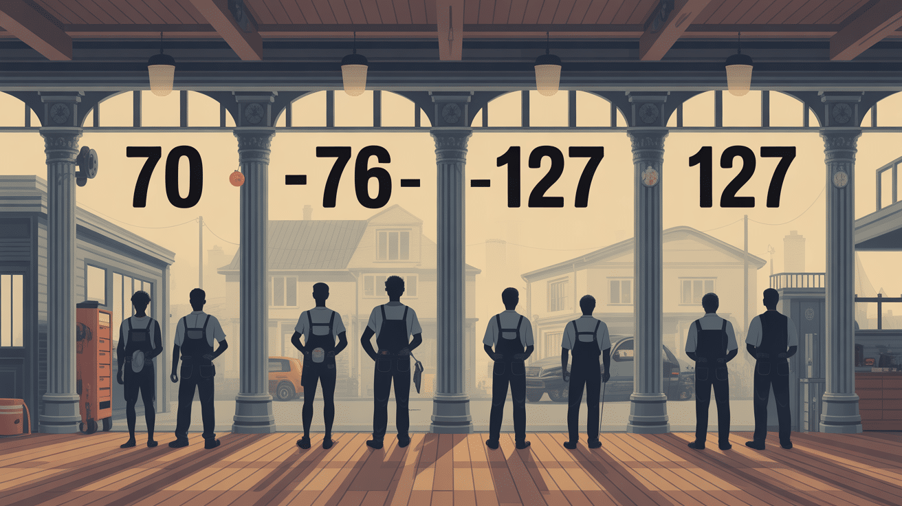 Tableau tarifs horaires garage 2024, types ateliers, mécaniciens