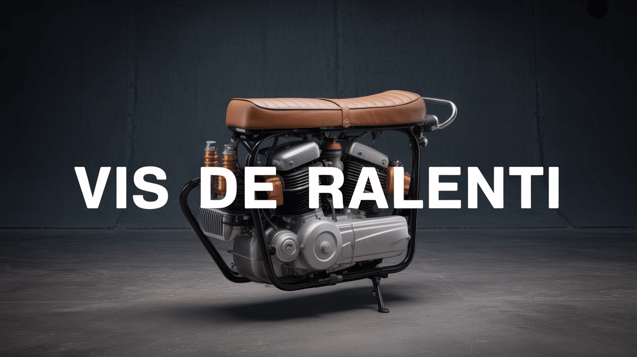 vis de ralenti sur moteur scooter gros plan