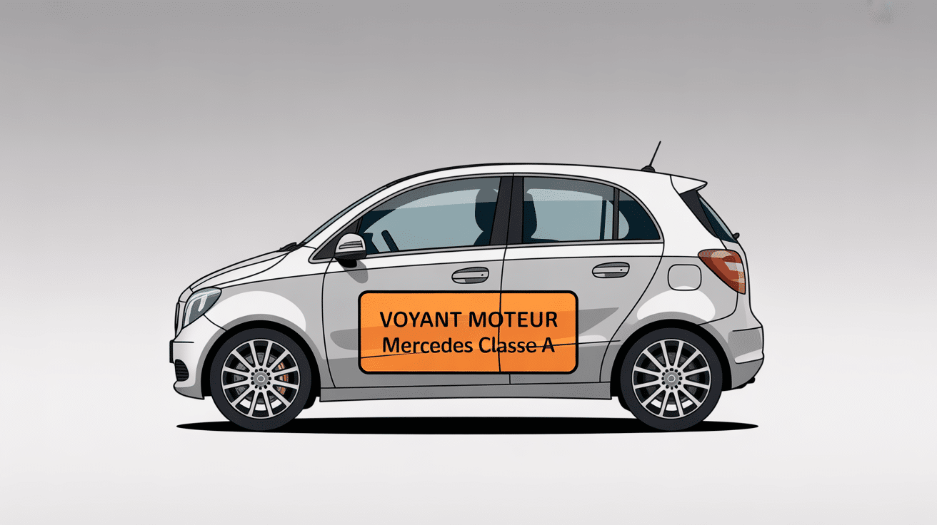Voyant moteur orange Mercedes Classe A sur tableau de bord