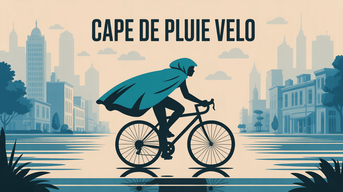 Cape de pluie velo urbaine et ecologique sous averse