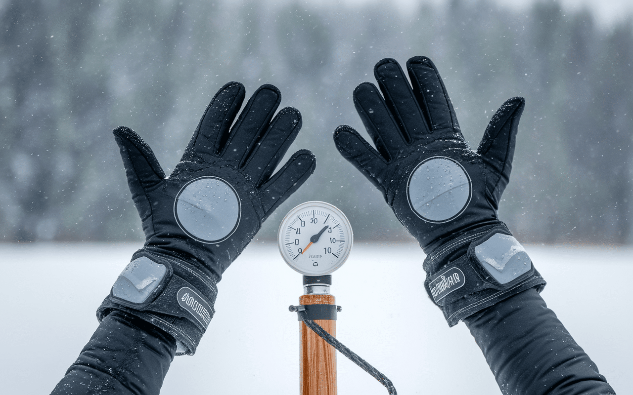 Mains gants techniques vélo neige pluie
