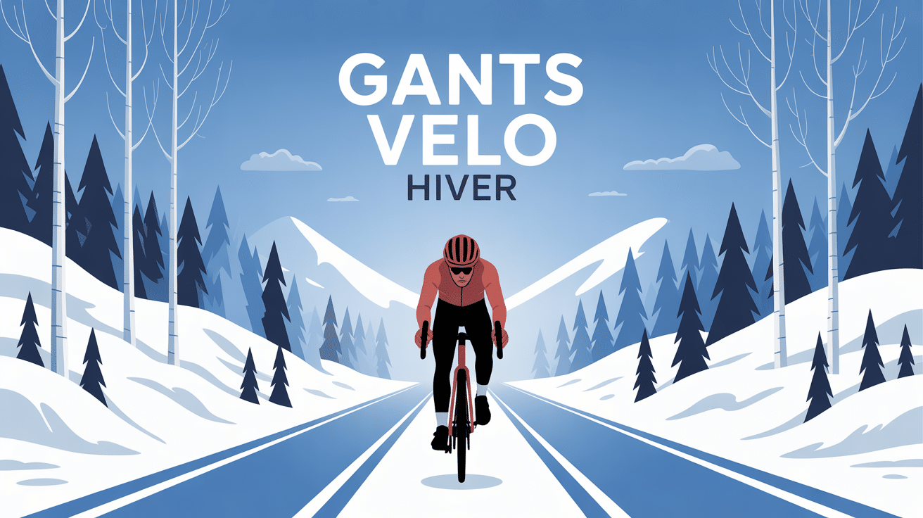 Cycliste hiver gants épais route neige