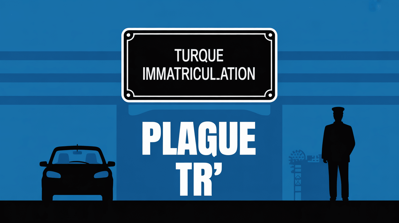 illustration stylisee plaque tr turque sur fond bleu