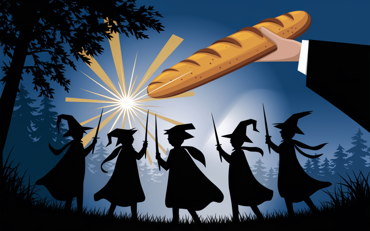 Baguette Lumos éclaire jeunes sorciers Harry Potter