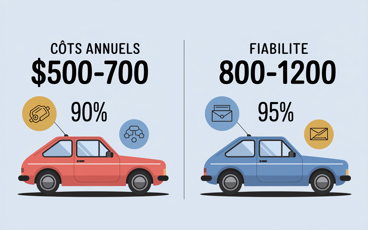 Tableau comparatif entretien Mercedes moteur Renault