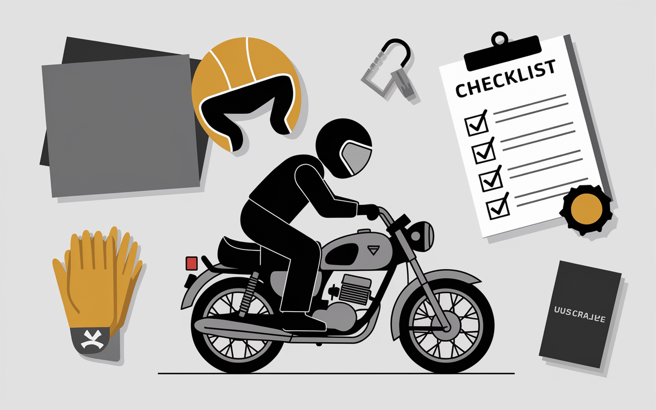 Checklist administratif moto sans permis casque et assurance