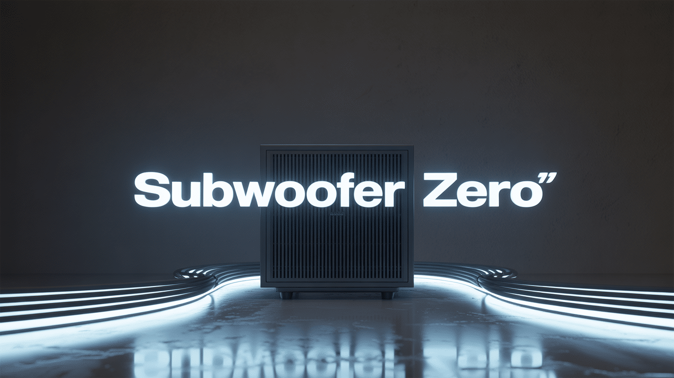 Installation audio moderne avec subwoofer Zero DSP
