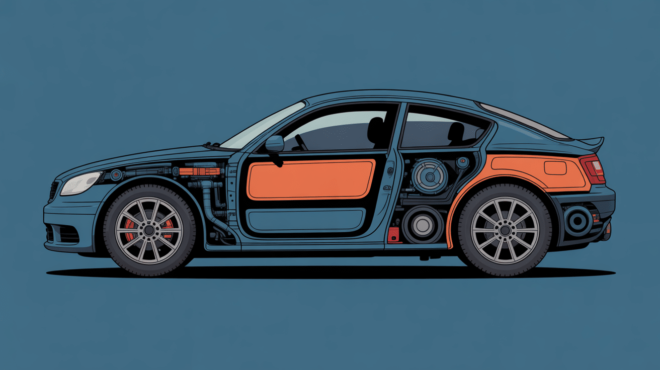 illustration timonerie de direction voiture