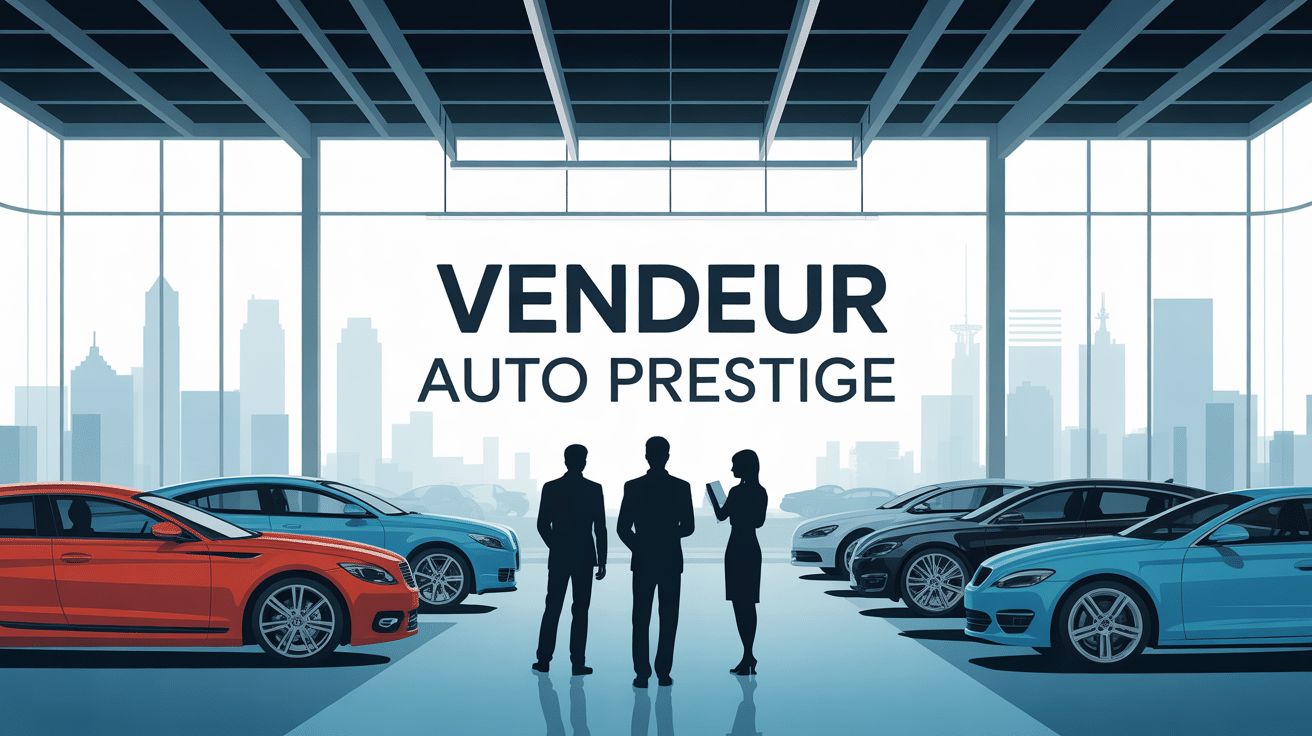 showroom auto prestige moderne silhouettes clients vendeur