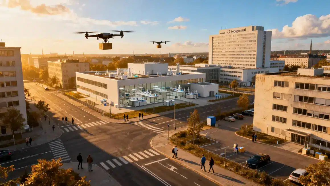 Drones logistiques sur zone urbaine allemande
