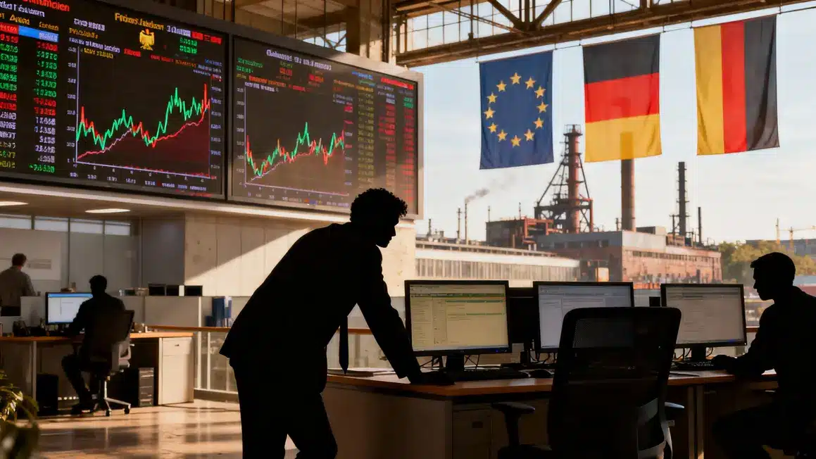 DAX contexte historique economie allemande salle marche