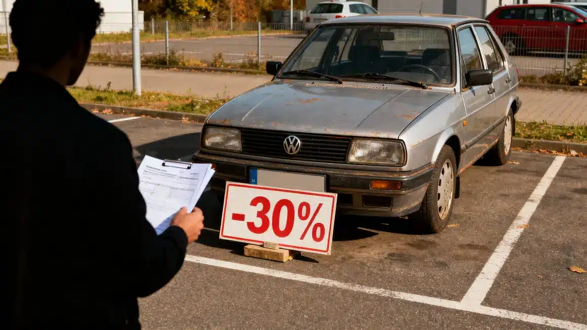Véhicule allemand occasion prix réduit documents entretien
