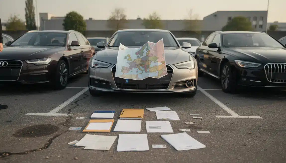 scene parking achat voiture allemande et documents