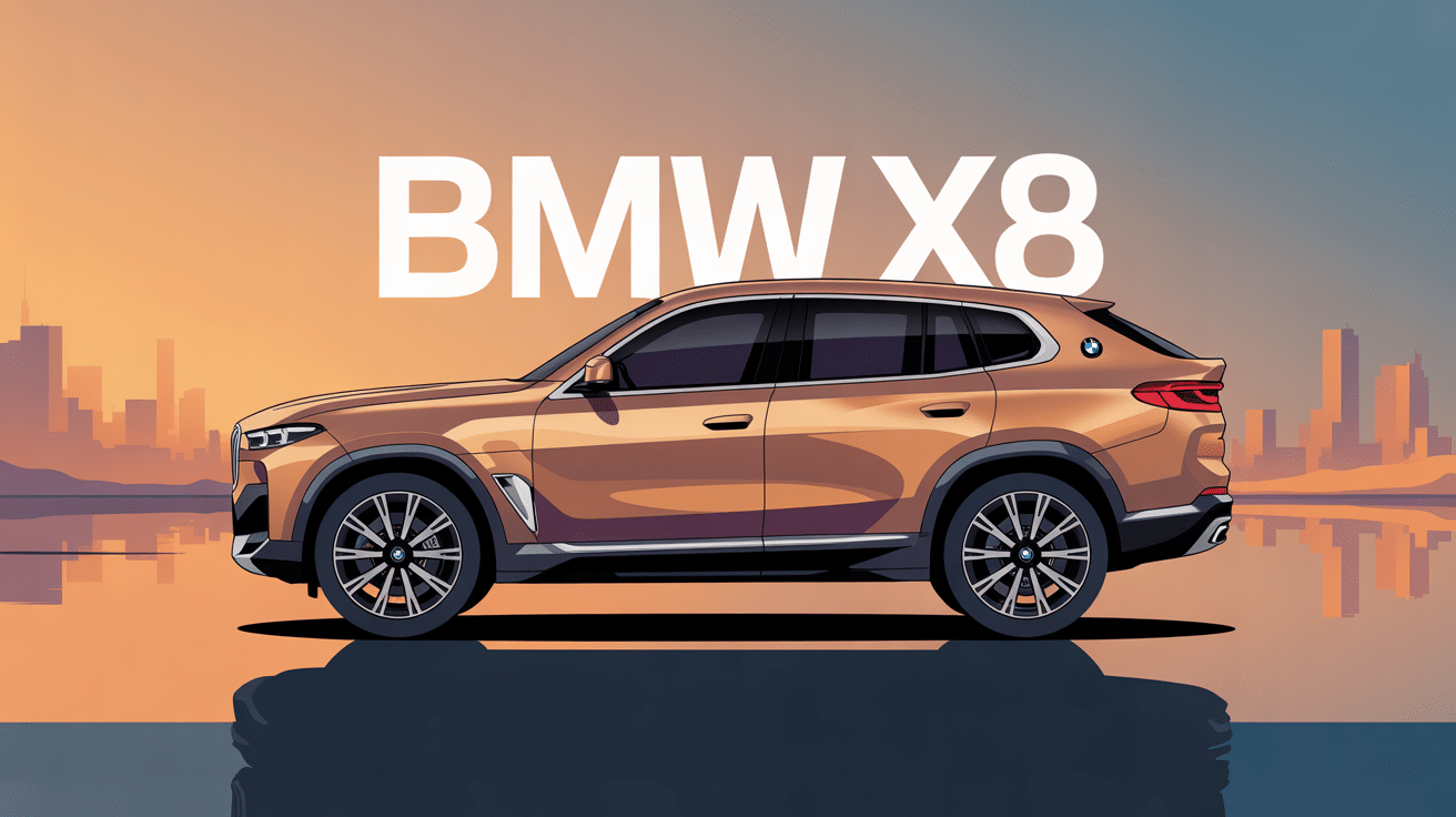 bmw x8 illustration coupe ultra-luxe futuriste