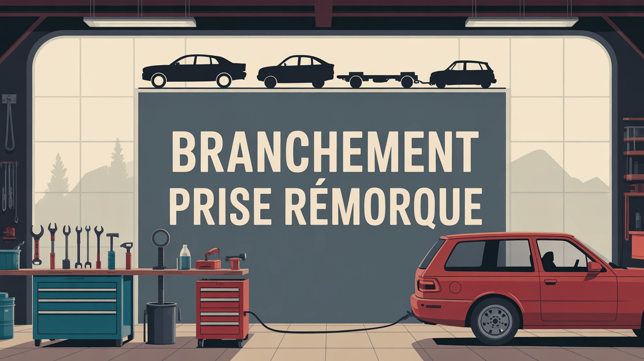 branchement prise remorque panneau central atelier
