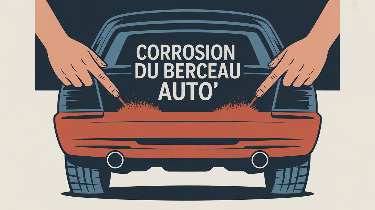 corrosion berceau sur voiture illustration