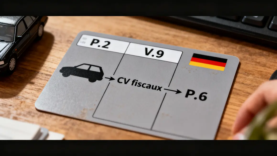 champs puissance fiscale carte grise allemande française