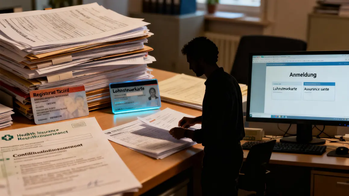 Dossiers Anmeldung Lohnsteuerkarte assurance santé Allemagne