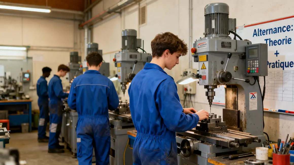 Atelier technique alternance Allemagne jeunes en pratique