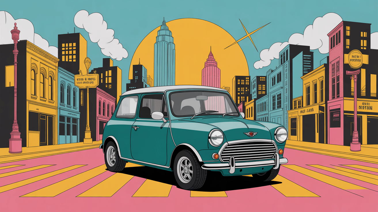 mini austin vue avant urbaine pop art