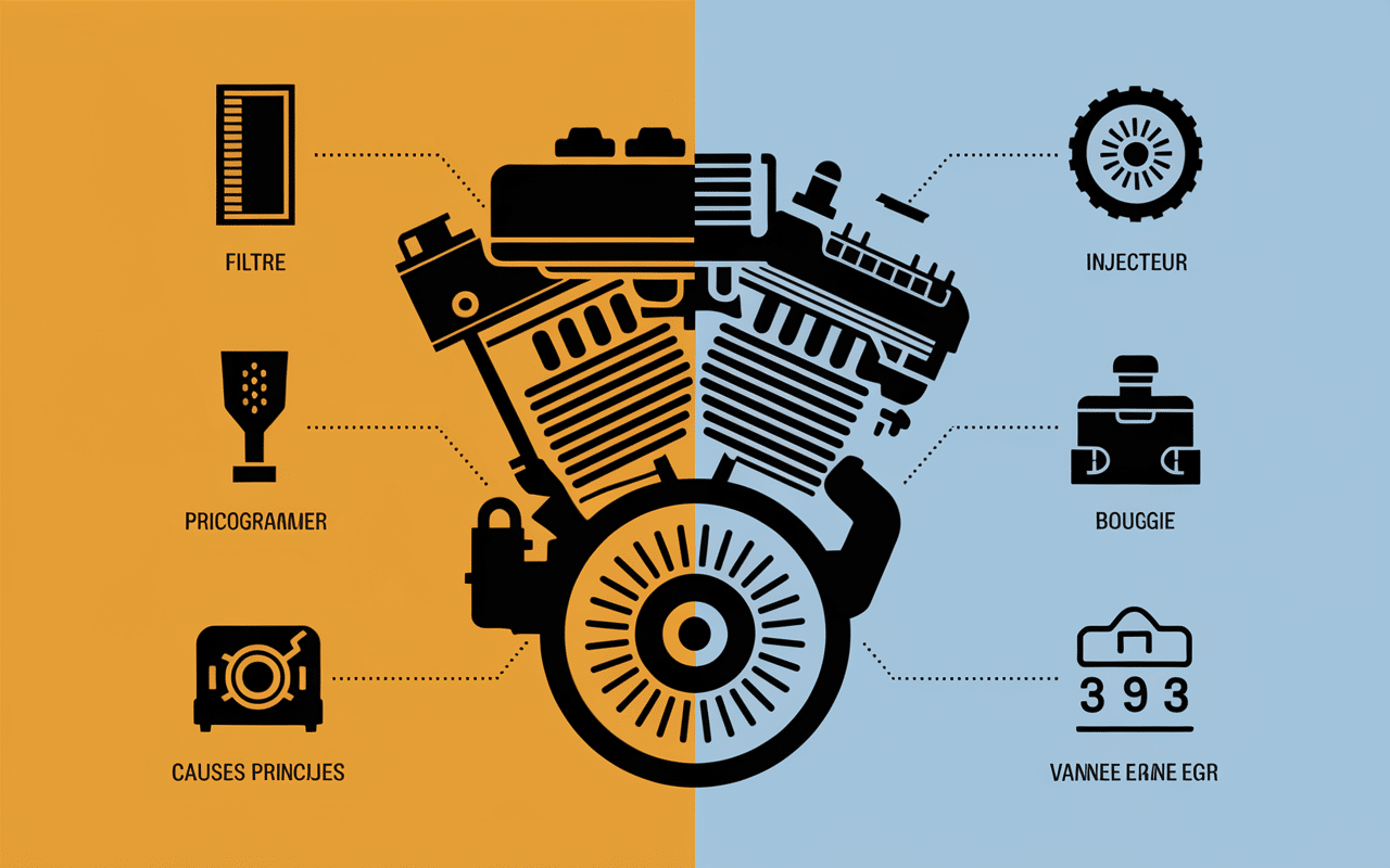 perte de puissance voiture infographie causes moteur