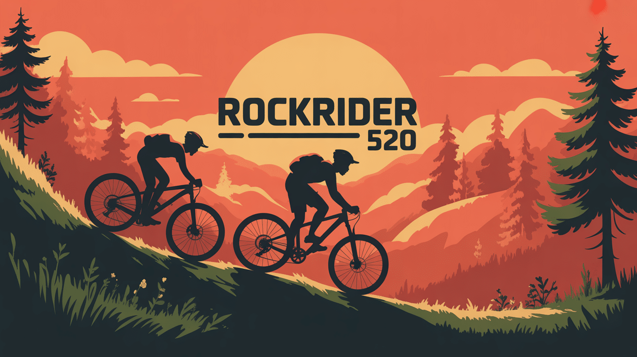 rockrider 520 vtt semi-rigide sentier cyclistes