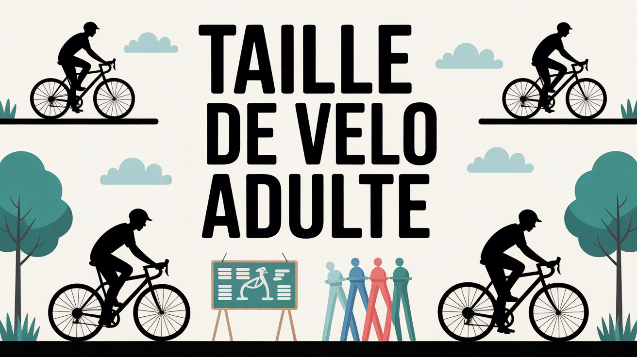 illustration cyclistes tailles velo adulte