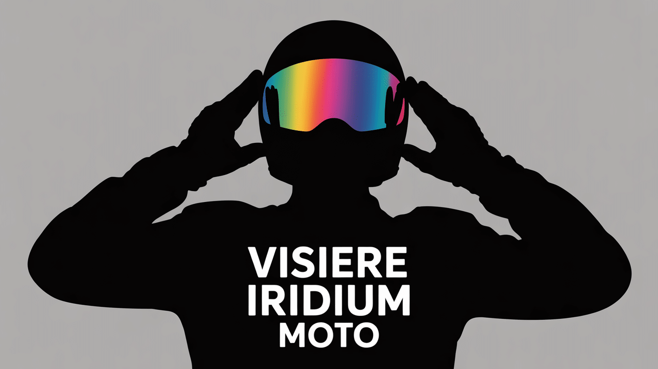 motard de dos casque visière iridium multicolore