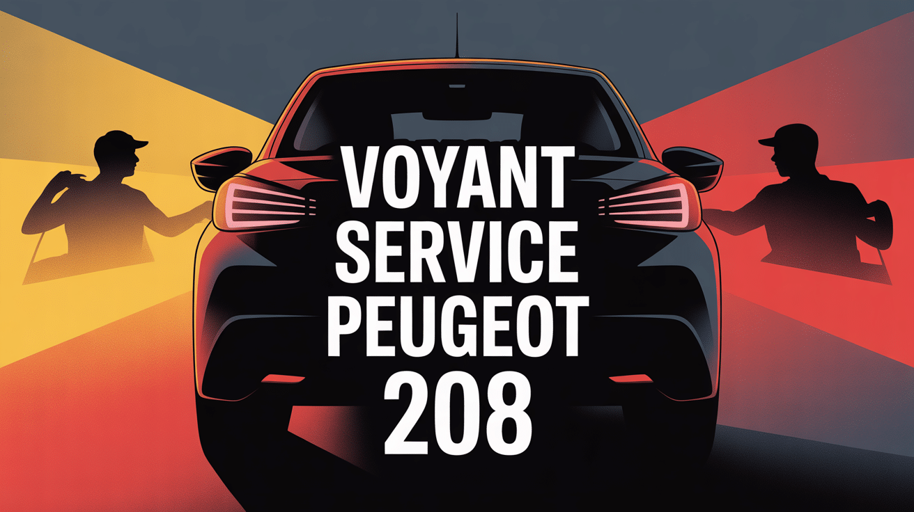 voyant service 208 tableau bord orange rouge