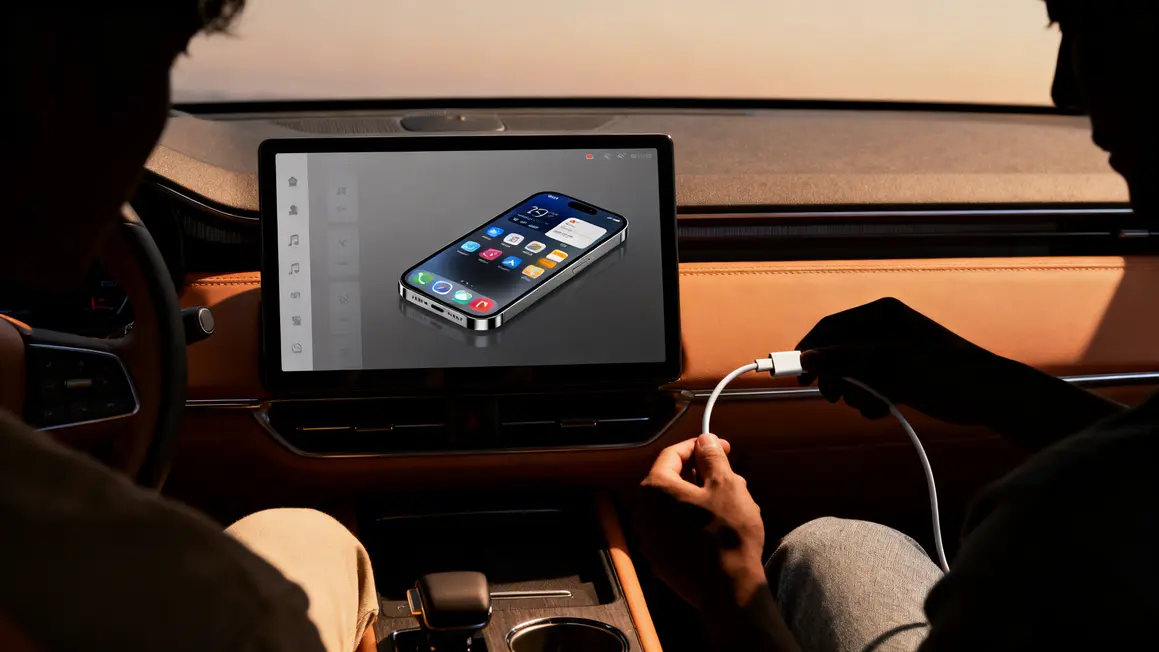 Tableau de bord avec MirrorLink smartphone