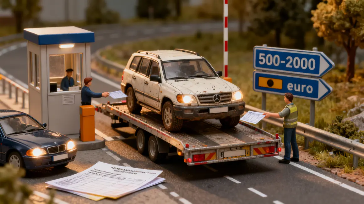 remorque voiture frontiere importation couts Allemagne France