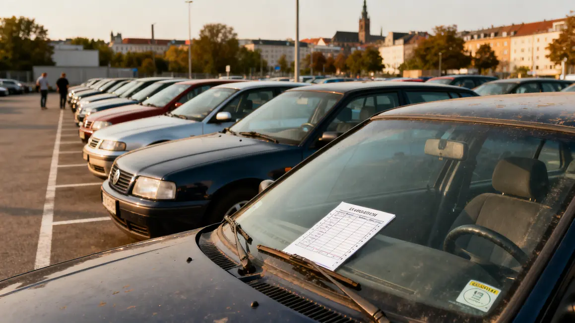 Parking voitures occasion Allemagne carnet entretien