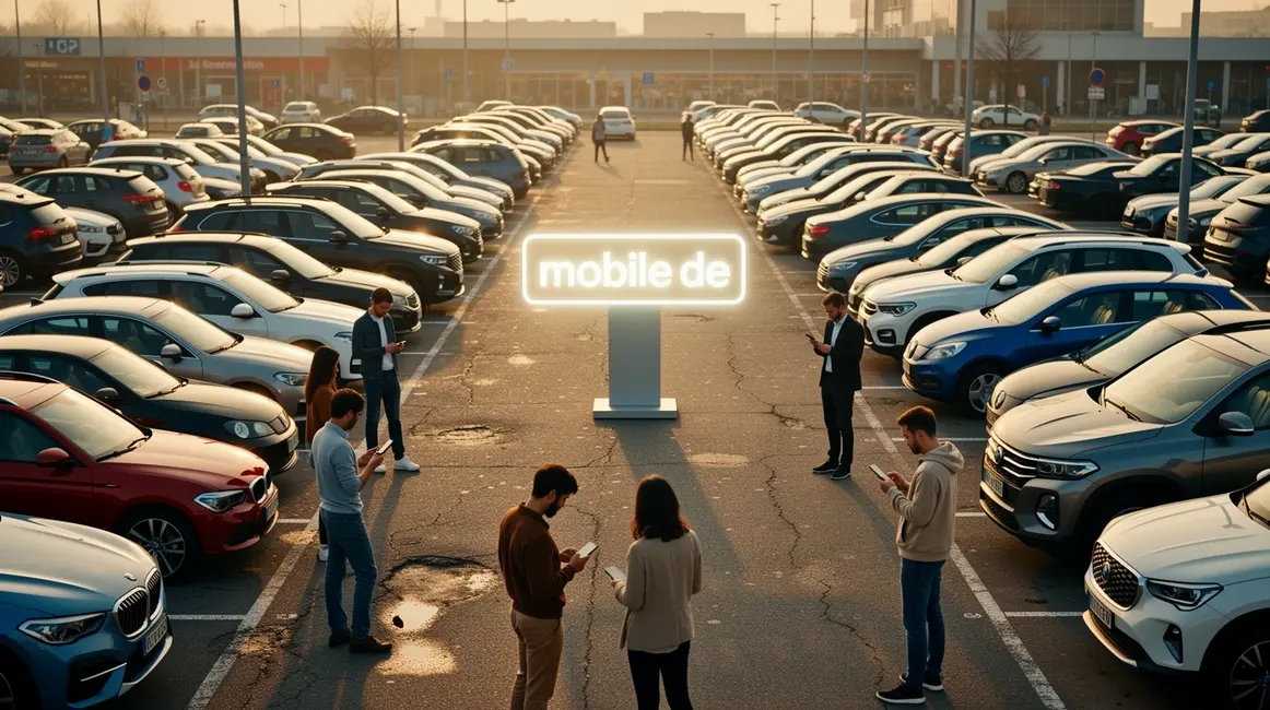mobile de parking voitures import Allemagne smartphone