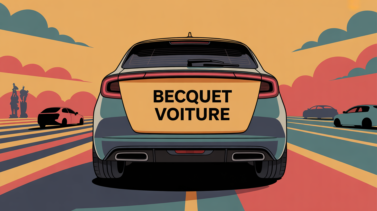 becquet voiture visible sur coffre arrière d'une voiture moderne