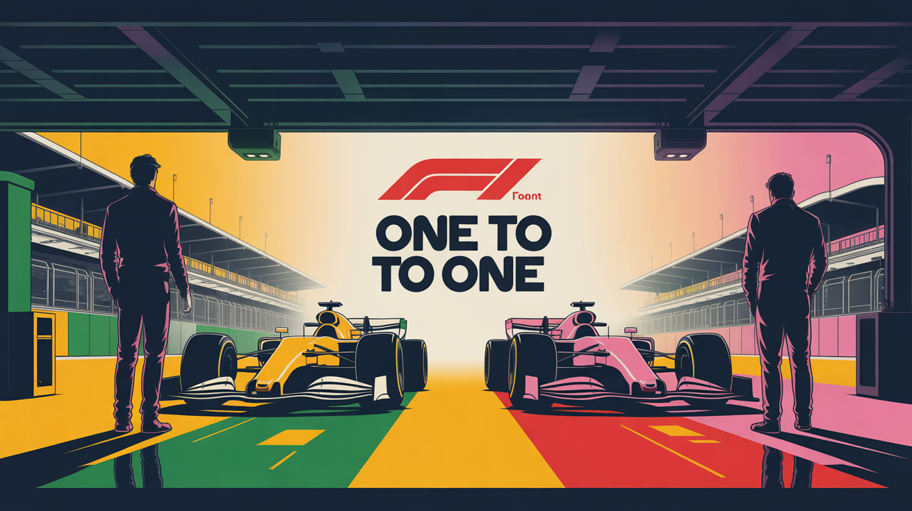 f1 one to one illustration stylisée garage paddock