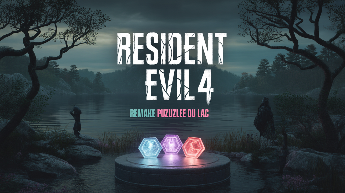 hexagone pieces devant lac resident evil 4
