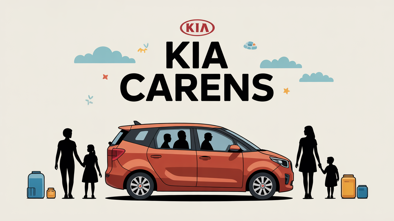 kia carens image familiale silhouettes parents enfants